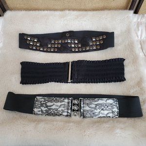 Bundle of 3 Stretchy Belts